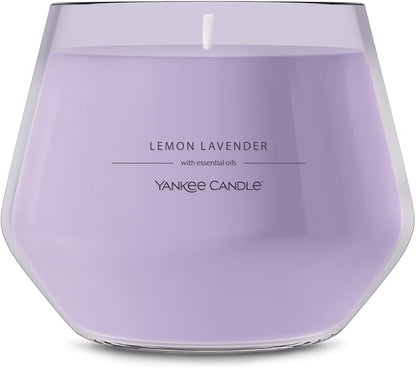 Yankee Candle Studio Scented Candle with up to 50 Hour Burn Time, Premium Plant Wax Blend for Consistent Burn, 10 oz Jar Candle with Room Filling Fragrance, Lemon Lavender