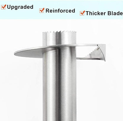 Pineapple Corer, [Upgraded, Reinforced, Thicker Blade] Newness Premium Pineapple Corer Remover, Stainless Steel Pineapple Core Remover Kitchen Tool with Sharp Blade for Diced Fruit Rings, Gray