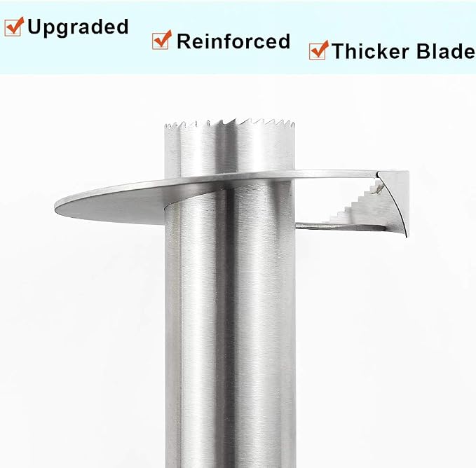 Pineapple Corer, [Upgraded, Reinforced, Thicker Blade] Newness Premium Pineapple Corer Remover, Stainless Steel Pineapple Core Remover Kitchen Tool with Sharp Blade for Diced Fruit Rings, Green