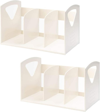 2 Pack Desk Book Shelves Small Desktop Bookshelf F Magazine Holder for Home School and Office