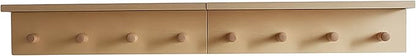 Entrance Coat Rack ，Coat Hooks, Wall-Mounted Wooden Hook Rack, Wall-Mounted Shelves are Very Suitable (Birch Color Finish—A-2)