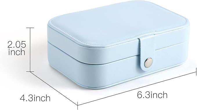 CASEGRACE Jewelry Box For Women Travel Jewelry Organizer Double Layer for Necklace Earring Rings Jewelry Holder Case