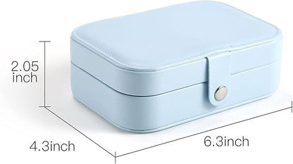 CASEGRACE Jewelry Box For Women Travel Jewelry Organizer Double Layer for Necklace Earring Rings Jewelry Holder Case