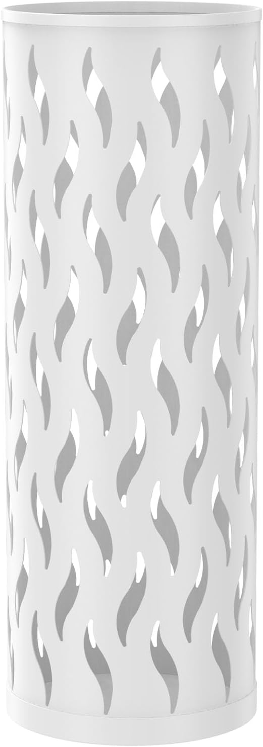 Umbrella Stand Metal Umbrella Holder Hollowed Umbrella Rack Freestanding Umbrella Stand Rack Practical Umbrella Organizer Indoor Umbrella Storage Rack for Home Entryway(white-1-circular)