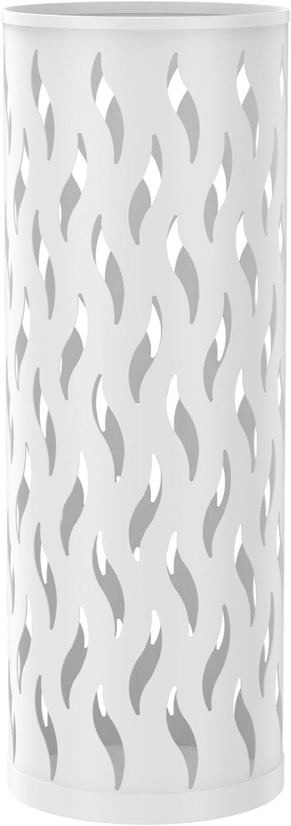 Umbrella Stand Metal Umbrella Holder Hollowed Umbrella Rack Freestanding Umbrella Stand Rack Practical Umbrella Organizer Indoor Umbrella Storage Rack for Home Entryway(white-1-circular)