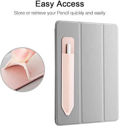 ESR Pencil Holder Compatible with Pencil (2nd/1st Generation) & Pencil (USB-C), Elastic Pocket, Stylus Pens Protected and Safe, Pouch Adhesive Sleeve Attached to Case for Stylus Pens, Rose Gold