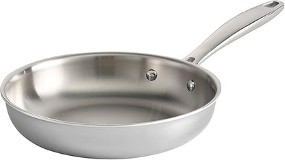 Tramontina Signature Tri-Ply Clad Stainless Steel 8-Inch Small Frying Pan, Induction-Ready Skillet, Dishwasher-Safe, NSF-Certified, Made in Brazil