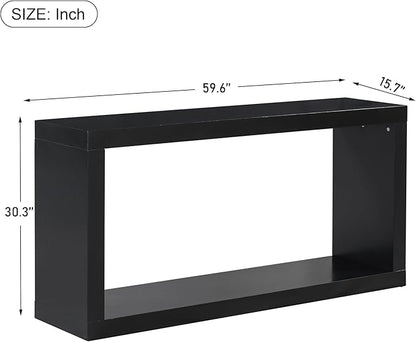 Modern Minimalist Entryway Console Table 59.6-Inch Long Entry Sofa Table with Living Room Entrance Hallway Furniture, Black
