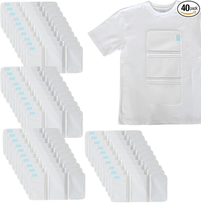 40 Pcs PLIIO Medium Filers, Foldable Clothes Organizer, Space-Saving Closet and Suitcase solution, Wrinkle-Free Storage Solution for Home and Travel, Wardrobe Organizer and Clothes Folder (40, medium)