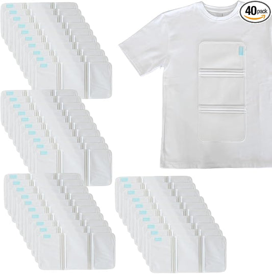 40 Pcs PLIIO Medium Filers, Foldable Clothes Organizer, Space-Saving Closet and Suitcase solution, Wrinkle-Free Storage Solution for Home and Travel, Wardrobe Organizer and Clothes Folder (40, medium)