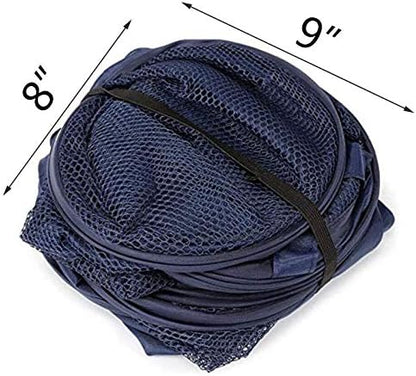 2 pop-up Laundry Hampers，Foldable mesh Laundry Baskets (Each with 2 Reinforced Handles), Blue ……