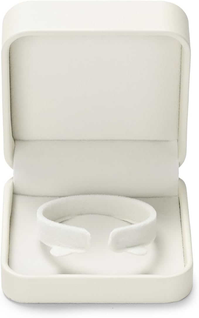 White PU Leather Jewelry Gift Box for Bracelet Small Jewelry Bangle Bracelet Gift Box