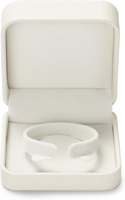 White PU Leather Jewelry Gift Box for Bracelet Small Jewelry Bangle Bracelet Gift Box