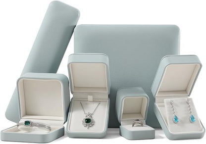 Engagement Ring Box Leather Jewelry Gift Boxes,Teal Jewelry Box,Luxury Engagement Ring Boxes，Premium Jewelry Box For Rings