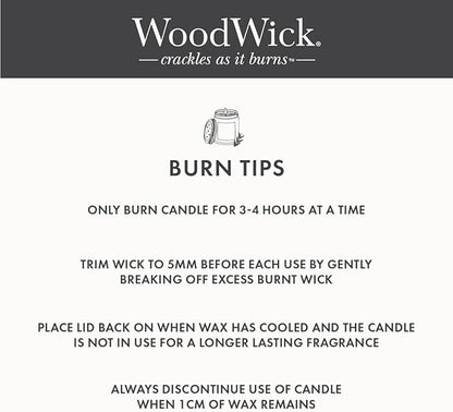 WoodWick Vanilla Bean Glass Jar Scented Candle, Large 22 oz.