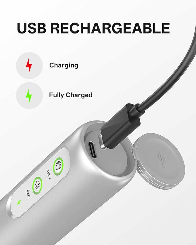 CIRCLE JOY Rechargeable 2-Speed Milk Frother with Dual Spring Whisk, Electric Coffee Frother Handheld, Portable Mixer Wand for Protein Powder Matcha Lattes Cappuccino, Home Kitchen Gifts
