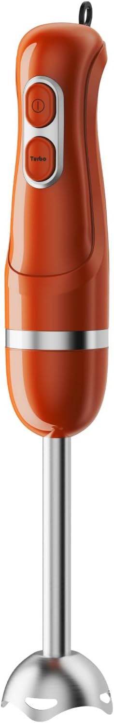 Turelar Immersion Blender Handheld, Corded Electric Blenders Portable Stick Mixer with 2 Mixing Speed and Stainless Steel Blades Emulsifier for Effortless Blending Soup, Smoothies, Puree or Baby Food