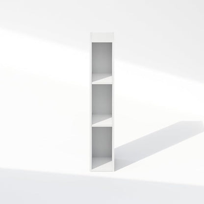 Furinno Reed 3-Tier Closet Organizers and Storage, Closet Organizer, Open Shelf Closet Storage, for Wardrobe, Bedroom, Living Room, 6-Inch Width, White