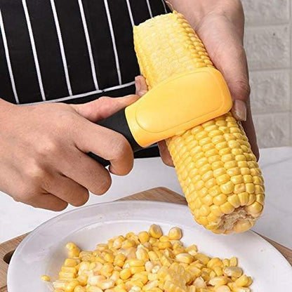 Corn Peeler, Corn Stripper Knife, Kitchen Corn Cob Remover Serrated Vertical Blade Remover