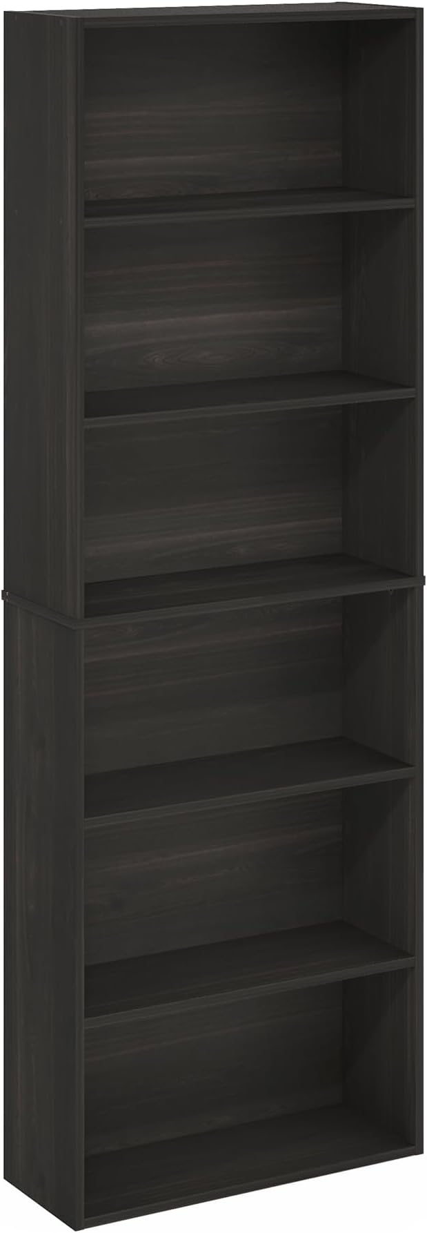 Furinno Jaya Simply Home Free Standing 6-Tier Open Storage Bookcase, Espresso
