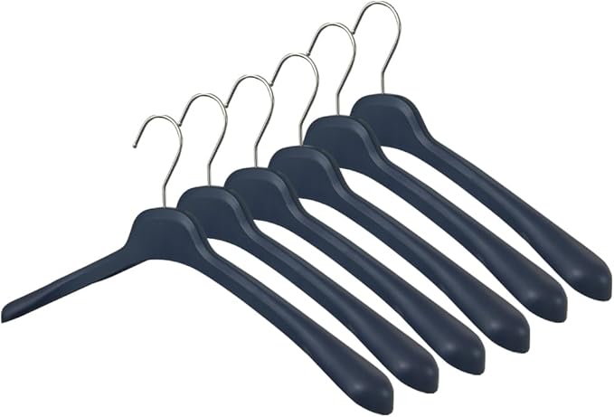 All Hung Up Hangers Plastic Coat Hangers, Clothes Hangers (Navy Blue, 36pk)