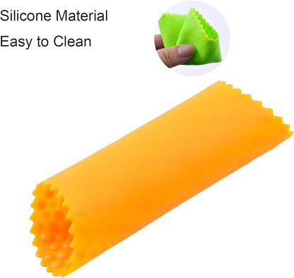 3Pack Silicone Garlic Peeler, Garlic Peeler Skin Remover Roller Keeper, Garlic Tube Rollers Skin Remover (Yellow, Green, Blue)