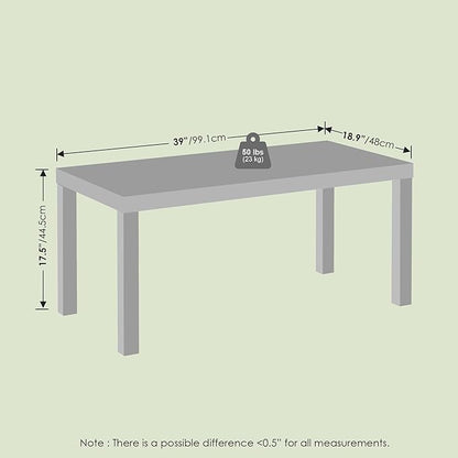 Bayan Coffee Table, Square Side Table or Small Spaces, Living Room, Black