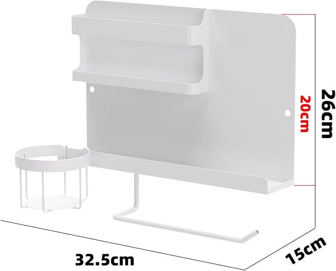 A Gentle Bedside Floating Shelf (White) Self-Adhesive It Serves as a Handy Storage Solution and Also Adds a Cute Touch to the Room. Suitable for Both Bedrooms and Offices Male and Female Dormitories