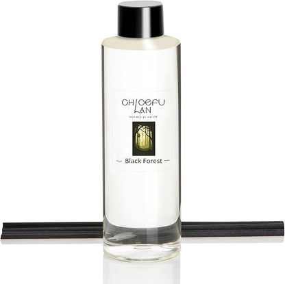 Black Forest Scented Oil Diffuser Refill 6.76 fl oz Natural Essential Oil, Aromatherapy, SPA and Home Decor for Men, 0% Alcohol, Unique Blend to Promote Sleep & Relieve Stress