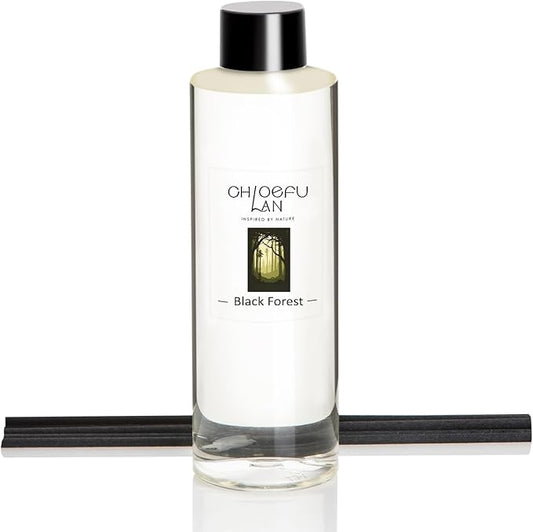 Black Forest Scented Oil Diffuser Refill 6.76 fl oz Natural Essential Oil, Aromatherapy, SPA and Home Decor for Men, 0% Alcohol, Unique Blend to Promote Sleep & Relieve Stress