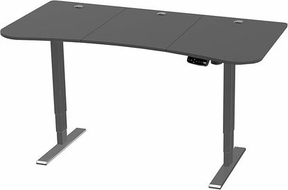VIVO Electric 63 x 32 in Standing Desk, Touch Screen Adjustment, 220 lb Frame Support, 2E Series, Black Top Black Frame, DESK-KIT-2E1B
