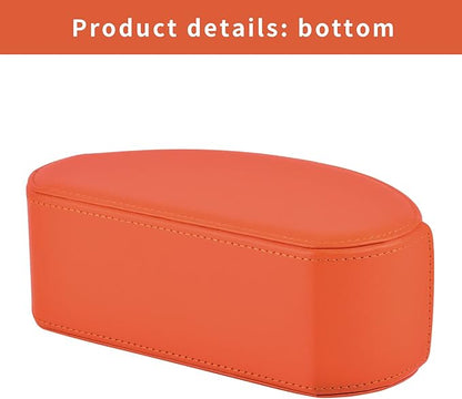 Remote Control Holder,TV Remote Caddy/Box with 5 Compartments,Bedside Table Organizer for Controller,Glasses,makeup brushes,jewelry and Media Player,Pen/Pencil Storage(Orange)