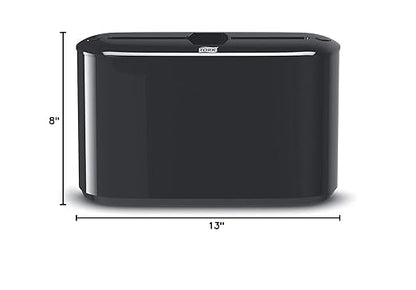 Tork Xpress Paper Towel Dispenser, Black, Single-Dispensing, Compatible with H2 Refills, Space-Saving Design (302028)