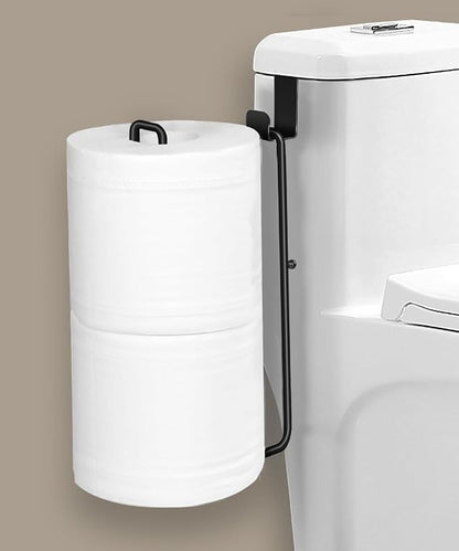 Over The Tank Toilet Paper Holder,Bathroom Toilet Paper Roll Holder for 2 Roll Tissue Brushed Nickel,Self Adhesive Toilet Paper Holder Storage Wall Mount,Stainless Steel Toliet Paper Holder（1 Pcs）