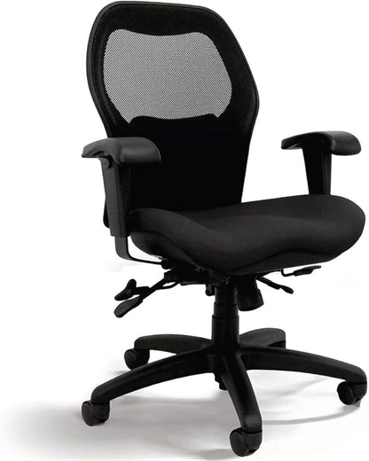 Seating Sola LT Ergonomic Office Chair | Comfortable Mid Back Computer Chair | Back Support Office Chair | Ultra-Soft | Ergonomic Lumbar Support Chair | (Sapphire Blue)