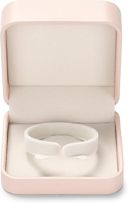 Leather Bracelet Gift Box Bangle Holder Jewelry Gift Box Velvet Interior Jewellry Storage Case for Proposal Engagement Wedding Day Valentine's Day (Pink)