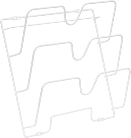 Household Essentials White Steel Door Mount Lid Rack