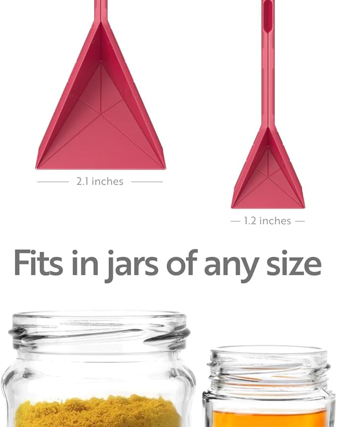 POLYGONS - Original Flat 3-in-1 Folding Measuring Spoons | 2 Spoons fold into 6 Sizes | Magnetic | DuraBend Tech lasts 100k+ folds | LeakProof for Wet & Dry | Gift Packaging | Baking/Cooking (Blue)