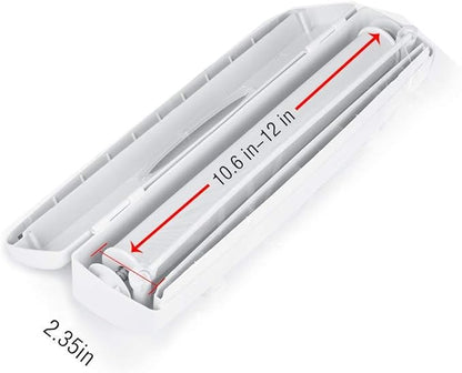 Plastic Wrap Cutter, Food Freshness Dispenser Preservative Film Unwinding Cutting Cling Wrap Kitchen Accessorie Easy to Use , Pull , Press , Cut and Wrap