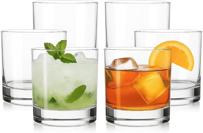 LEMONSODA Premium Highball 12oz/15oz Glass Sets - Elegant Tom Collins Glasses - Tall Water Drinking Glasses - Bar Glassware for Mojito, Whiskey, Cocktail (10oz, Set of 6)