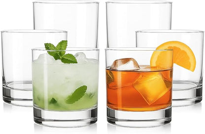 LEMONSODA Premium Highball 12oz/15oz Glass Sets - Elegant Tom Collins Glasses - Tall Water Drinking Glasses - Bar Glassware for Mojito, Whiskey, Cocktail (10oz, Set of 6)