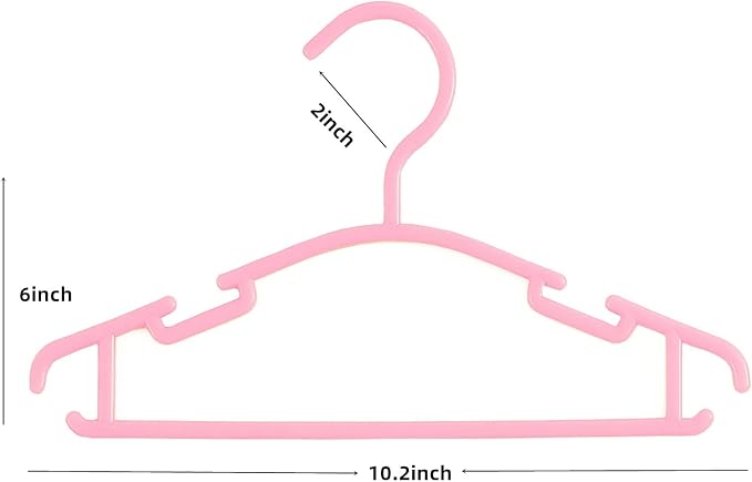 120 Pack Pink Baby Clothes Hangers,Kids Plastic Hangers for Closet,Toddler,Infant,Child,Newborn's Coat Hangers Ideal for Laundry and Nursery's Everyday Standard Use