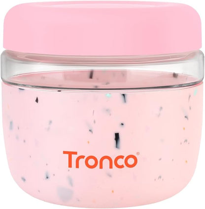 Tronco 24 oz Glass Food Storage Containers with Lids, Airtight, Leak & Spill Proof Glass Lunch Bowls for Meal Prep, Salad, Yogurt, Soup & Stew, Microwave & Dishwasher Safe, BPA-Free, Set of 1