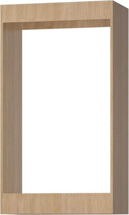 ROOMTEC 22.5" Double Hanging Closet Unit, Modular Closet System with Hanging Rod, Wardrobe Organizer for Bedroom or Walk-in Closet, Wall Mounted, Customizable Clothes Storage Unit, Wood