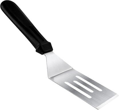 Metal Spatulas for kitchen Use, Pieces Professional Serving Spatula with Heat Resistant Handle, 9.8 Inch Stainless Steel Spatula Ideal for Pancakes, Eggs, Griddle Scraper, BBQ or Desserts