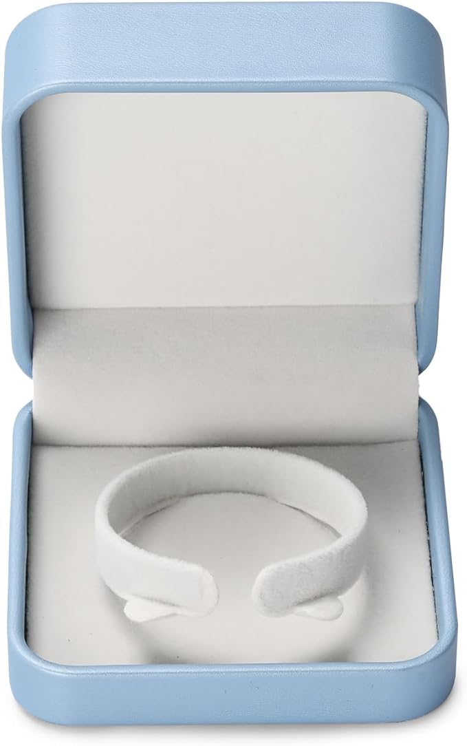 PU Leather Small Jewelry Gift Box for Bracelet Blue Jewelry Bracelet Bangle Gift Box