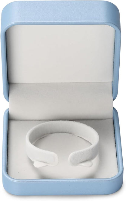 PU Leather Small Jewelry Gift Box for Bracelet Blue Jewelry Bracelet Bangle Gift Box