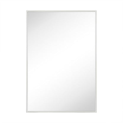 TEHOME 16.5'' x 24'' Polished Nickel Recessed and Surface Mount Bathroom Medicine Cabinet with Mirror Square Cornered Metal Framed Rounded Rectangle Medicine Cabinet Mirror