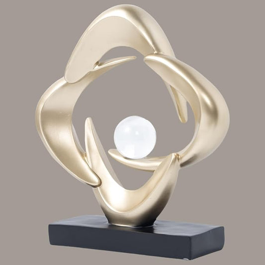 Modern Home Decor Abstract Decorative Sculpture Decorations for Living Room Dining Room Office, Resin Art Statues Coffee Table Bookshelf Decor Accents (Gold)