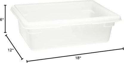 Rubbermaid Commercial Products Food Storage Box, 3.5 Gallon Capacity, White, for Restaurant/Kitchen/Cafeteria